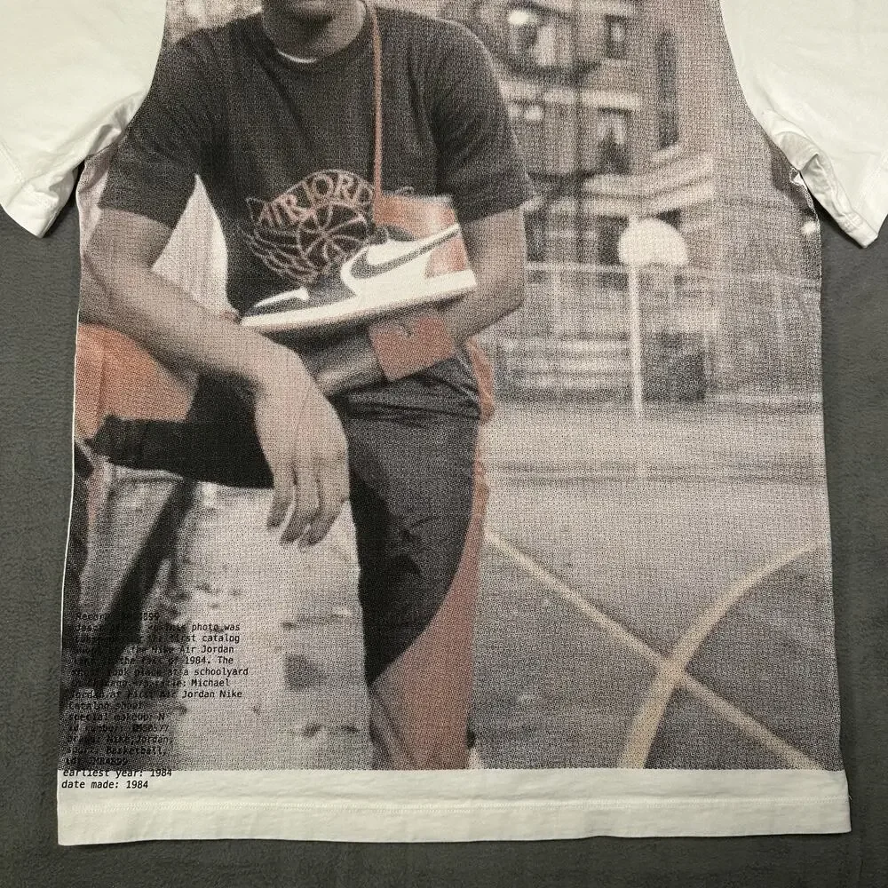 RARE Nike Air Jordan T Shirt 1984 Size L Rookie Playground Retro 1 Chicago